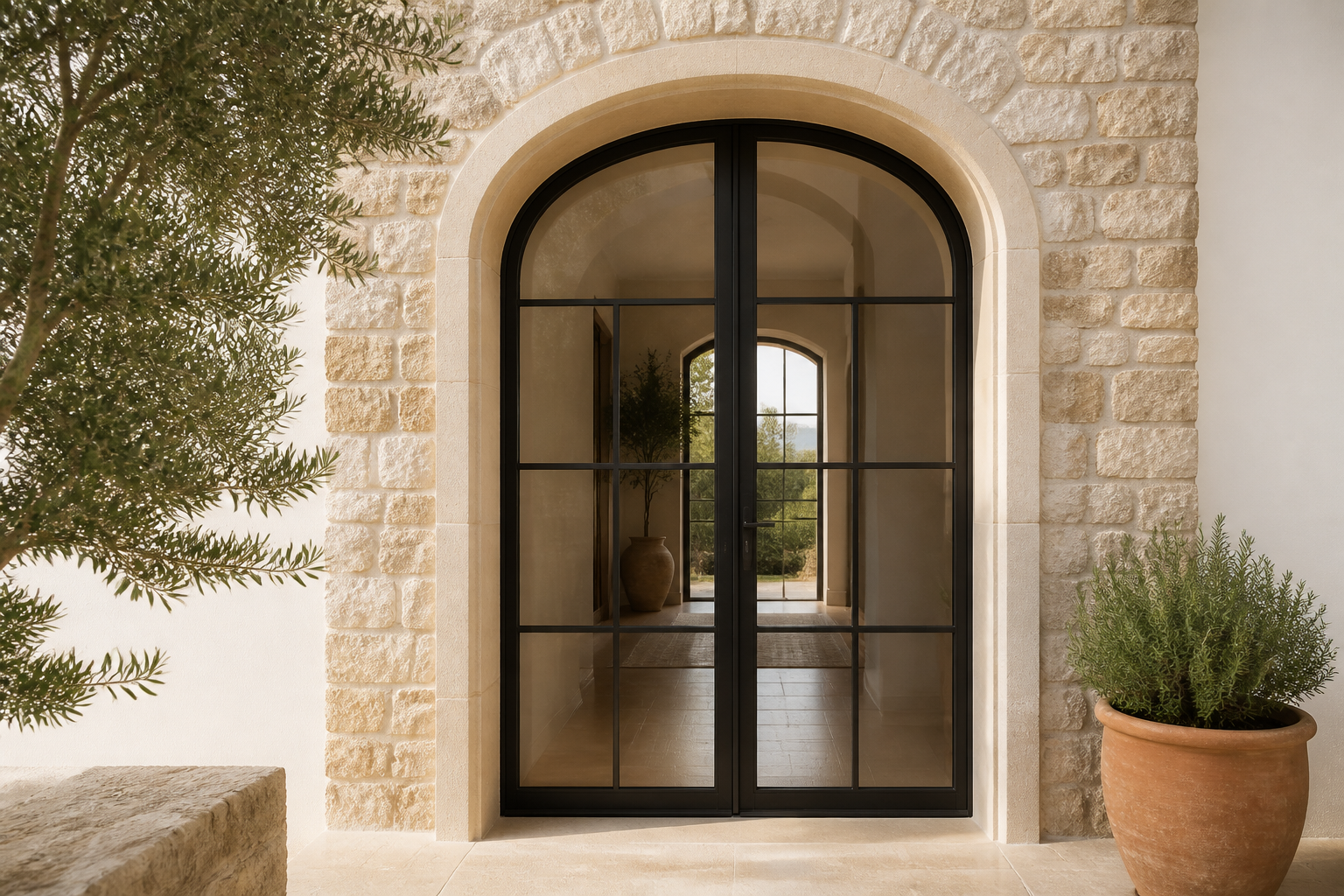 VLX 100 Arched / Custom Door in Fresno, CA | Meridian Windows and Doors Fresno - detail 3